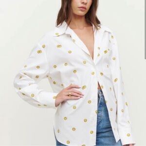 Reformation Will Oversized Shirt “Smiley” - XS